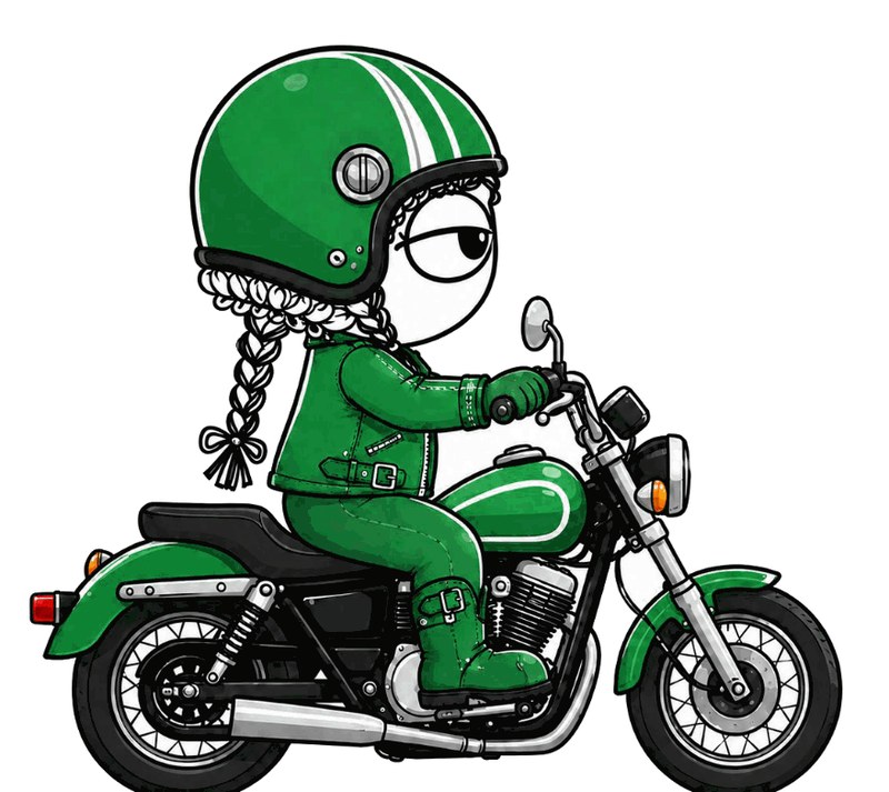 Pasajera segura en motocicleta
